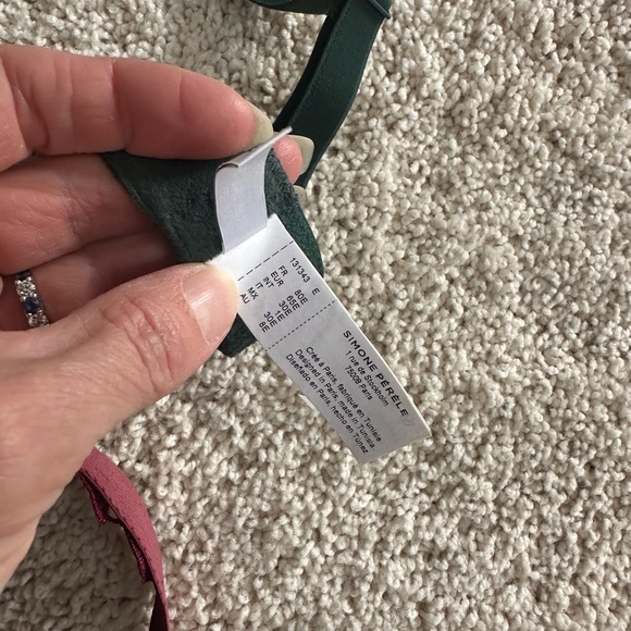 Simone Perele Andora 30E Green and Burgundy bra - Picture 3 of 3